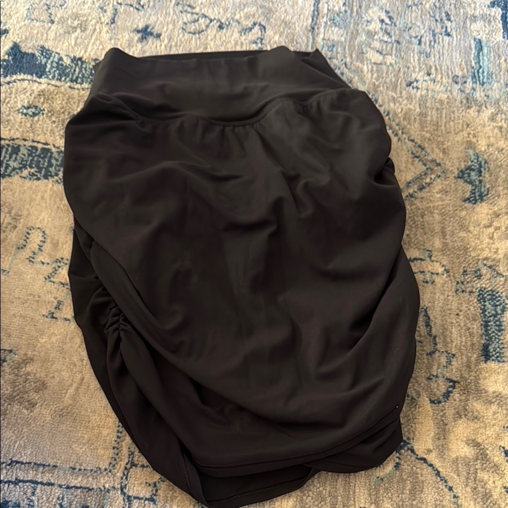 Athleta Black Ruched Skirt